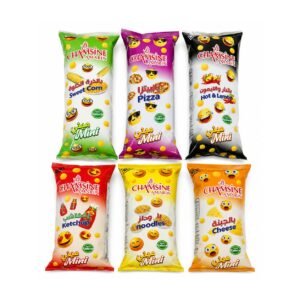 Chamsine mini-majssnacks, assorterede smage