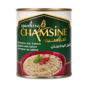 Chamsine aubergine med tahin / mutabbal på dåse