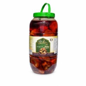 Chamsine Makdous, fyldt aubergine, stort plastglas