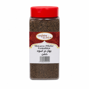 Sort peber, hel, grov og fin, plastboks 150 g × 24